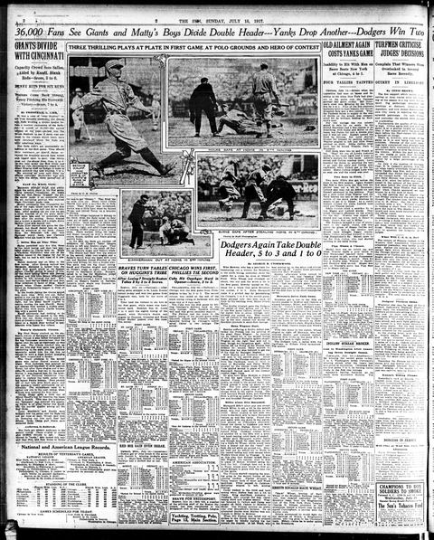 The Sun (New York), July 15, 1917 — Sports Page