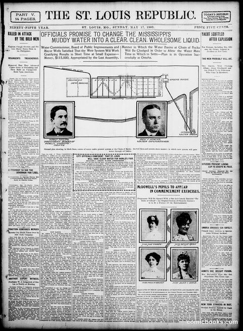 Sunday Newspaper Comic Section