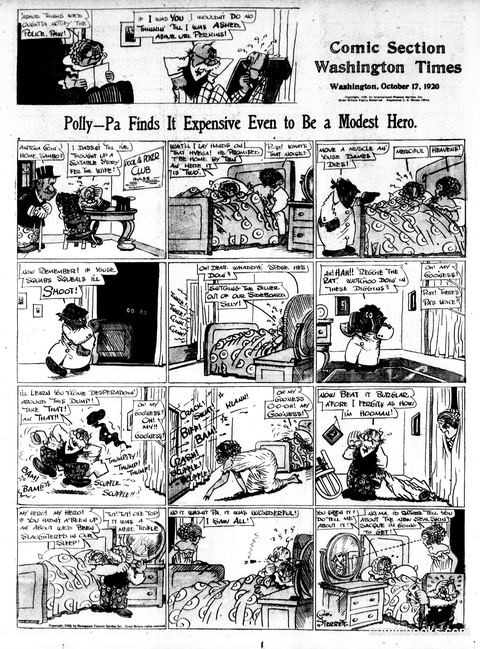 Polly—Pa Finds It Expensive Even to Be a Modest Hero