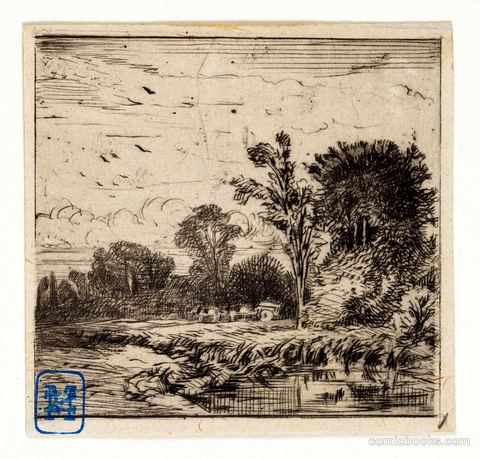 Pastoral Landscape with Figures and Water