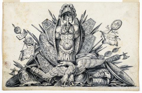A Trophy of Weapons Intended to be Executed in Painting