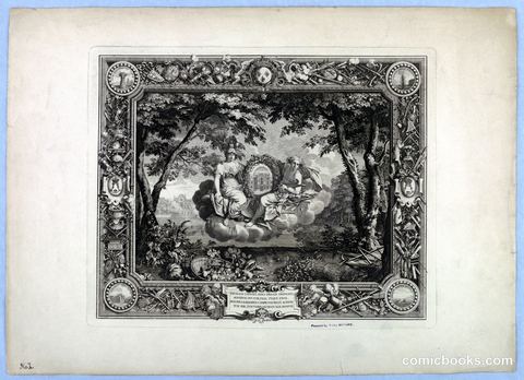 Allegorical Engraving with Decorative Border