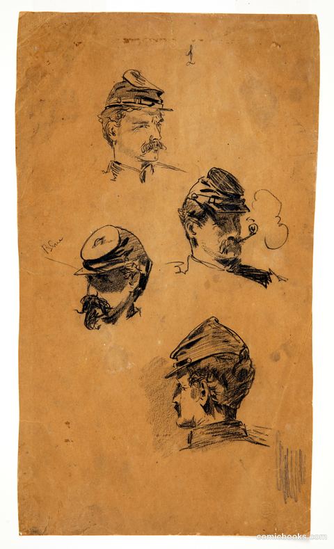 Four Studies of Soldiers' Heads