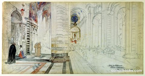 Study for Watercolor, Siena Cathedral