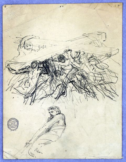 Sketch of Figures Bearing a Cross