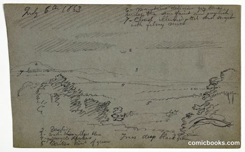 Study Sheet with Landscape Sketches