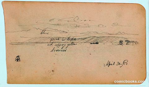 Mountainous Landscape with a Figure, Mexico