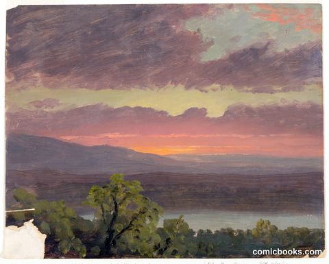 Sunset over the Hudson Valley, Hudson, New York