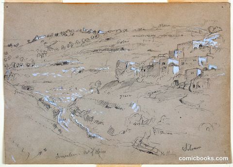 Siloam and the Mount of Olives, Jerusalem