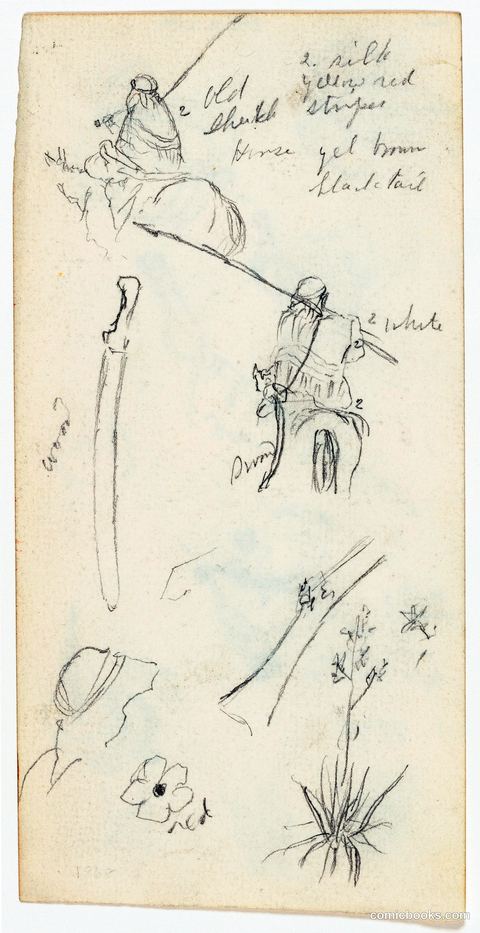 Mixed Studies with Mounted Bedouin Guides, Palestine or Syria