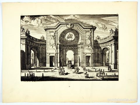 Architectural Engraving: Palace Courtyard