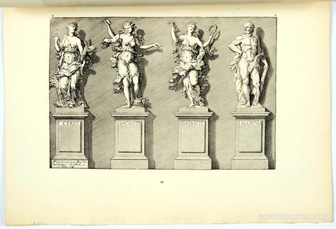 Allegorical Figures on Pedestals