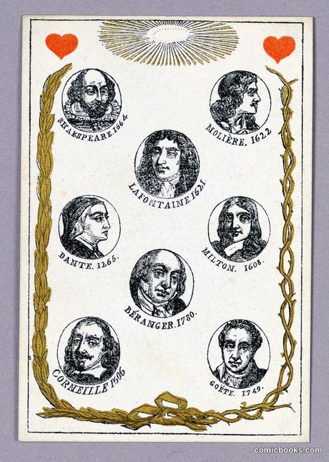 Great Writers Playing Card
