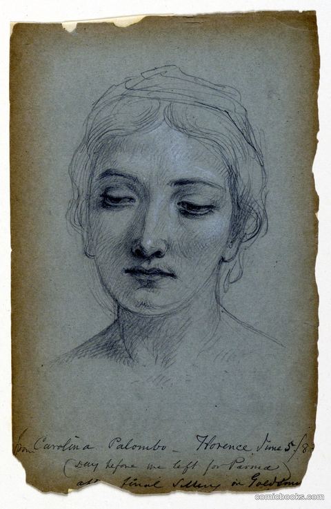 Sketch of Carolina Palombo, Study for "The Goldsmith's Daughter"