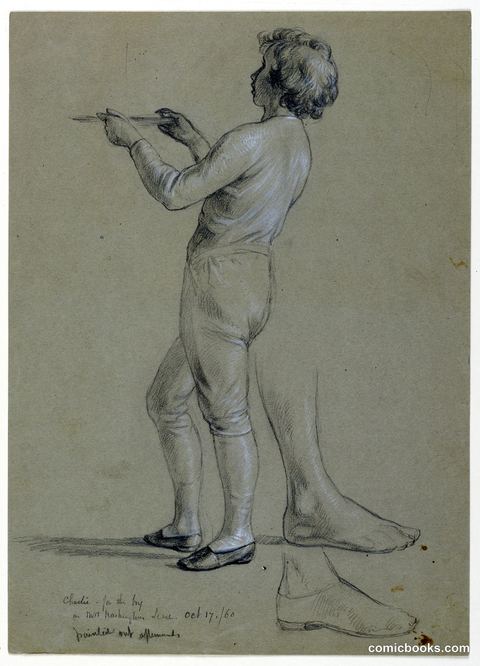 Study of Boy Holding a Salver for 'The Republican Court'