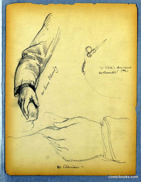 Sketches of Right Arm of Mr. Kennedy and Left Hand of Mr. Silliman