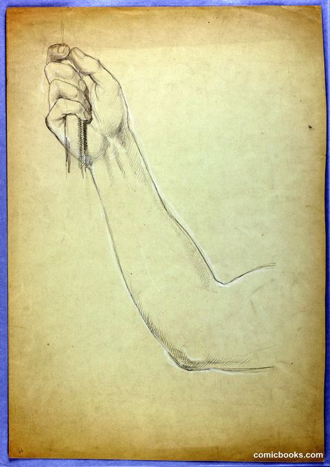 Study of Right Arm for "Christiana and Her Family Passing through the Valley of the Shadow of Death"