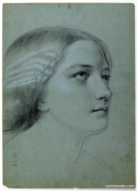Study of a Woman's Head for 'A Magdalen'