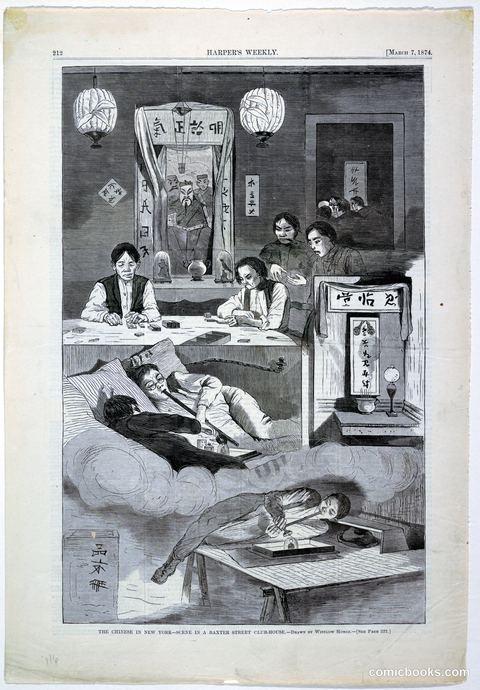 The Chinese in New York—Scene in a Baxter Street Club-House