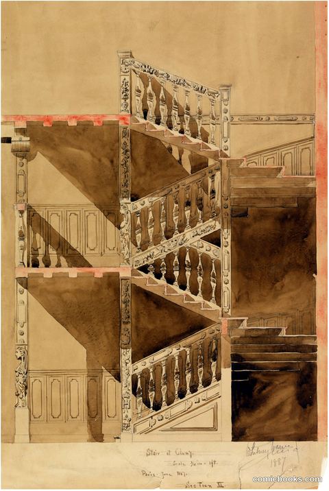 Stair at the Cluny, Paris