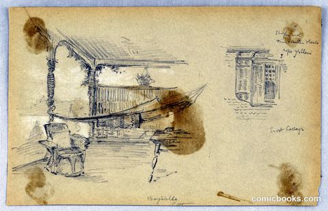 Two Sketches, Scott Cottage