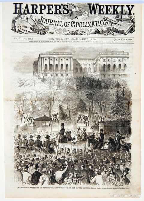 The Inaugural Procession at Washington Passing the Gate of the Capitol Grounds