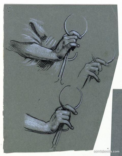 Studies of Hands Holding Calipers