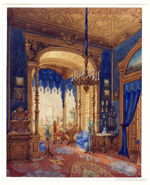 Interior Design Study: Alcove in the Salon of the Grand Duchess Anna of Mecklenburg-Schwerin