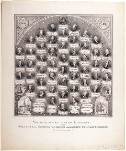Portraits and Autograph Signatures of the Framers and Signers of the Declaration of Independence