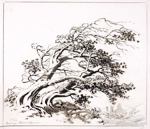 Sketch for Pines in Wind, Estes Park
