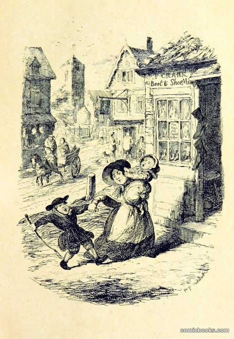 Street Scene from *Lorimer Littlegood Esq* (1858)