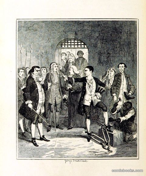 A Scene from *Jack Sheppard*, Illustrated by George Cruikshank