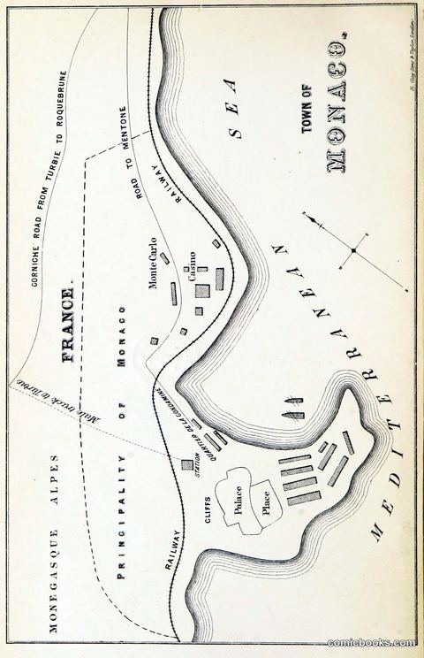 Map of the Town of Monaco, from The Fall of Prince Florestan of Monaco