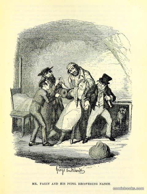 George Cruikshank, 'Mr. Fagin and His Pupil Recovering Nancy'