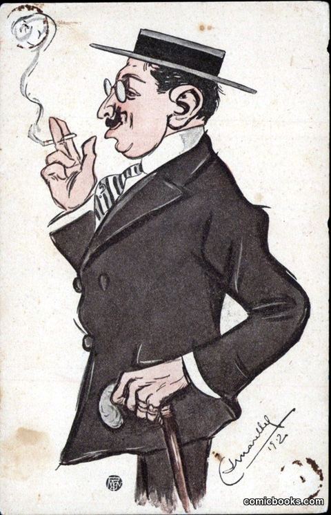 Caricature of a Gentleman with Cigar