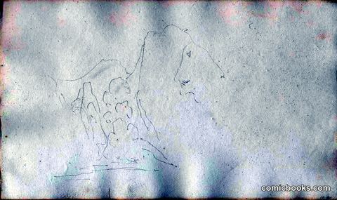 Sketch of Landscape and Caricature