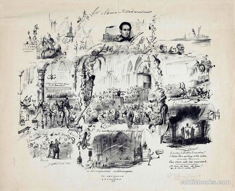 Spotprent op het muziekfeest (Political Satire on the Music Festival)