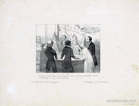 Dutch Political Satire on the Fall of the Thorbecke Ministry, 1853