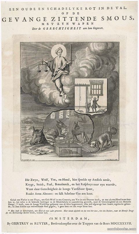 Allegory of the Trial of Amsterdam Swindler Aron Abrahams
