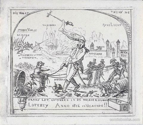Napoleon Pulls a Dog in a Bowl Through the Swamp