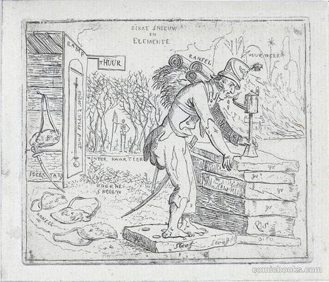 A French Soldier Thaws His Tongue at a Lamp