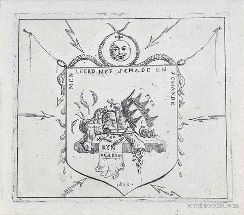 Shield with Broken Crowns and Torn Banner of the Rhineland Confederation