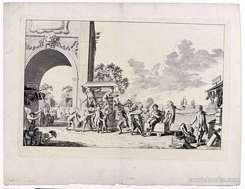 Dutch Political Satire on Pro-English Sentiment, 1780