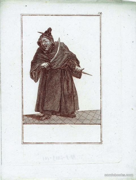 Monk with Curved Sword and Dagger