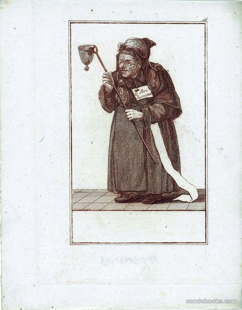 Monk with Collection Box