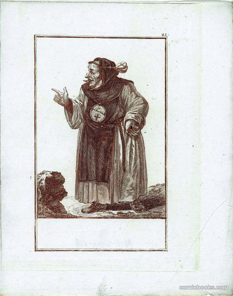 Standing Monk with Protruding Tongue
