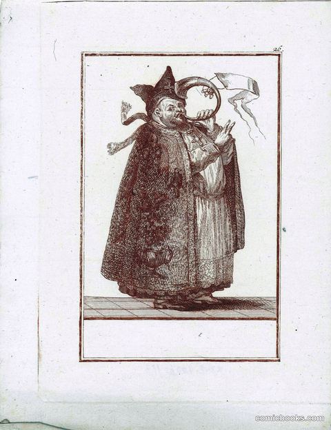 Monk Blowing a Hunting Horn