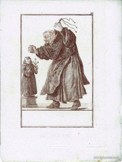 Monk with Scourge Before the Image of Saint Anthony of Padua