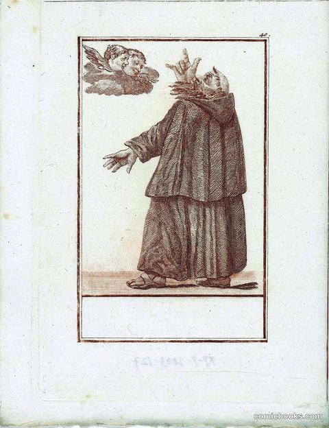 Monk and Two Cherubs