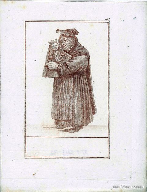 Monk with Madonna and Child
